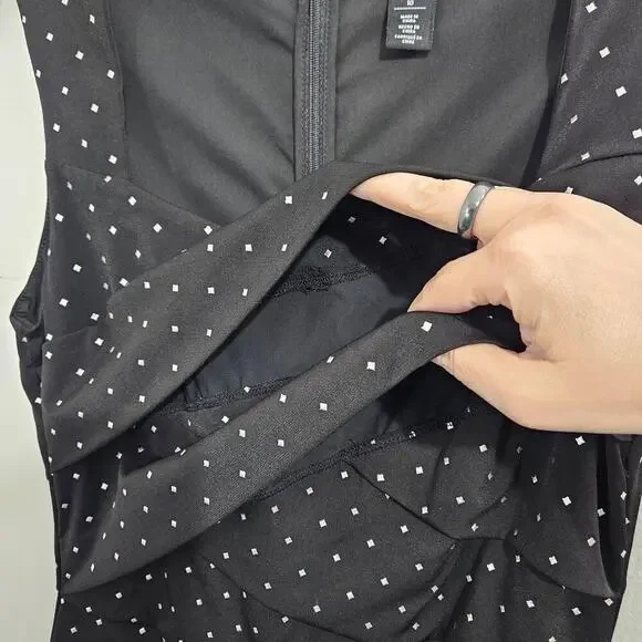 WHBM Instantly Slimming Midi Black Studded Sleeveless Bandage Dress Sz 10 - Picture 4 of 7